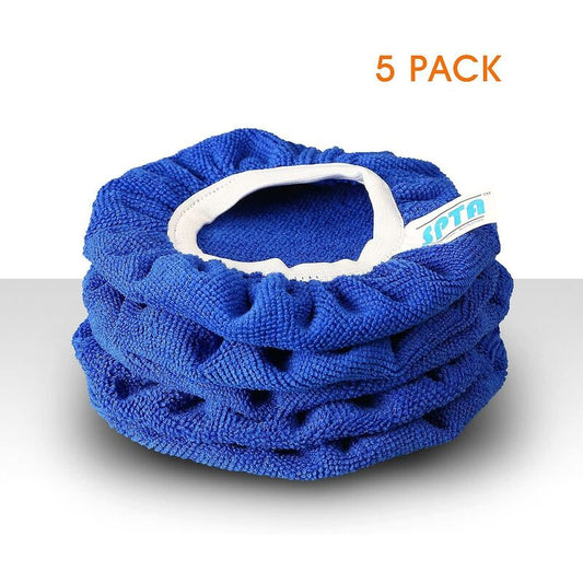 5 pcs (125-150Mm) Buffing Bonnets Microfiber Polishing Bonnets Set Polishing Buffing Bonnets Electric Bonnets V1188-MS-227-1499