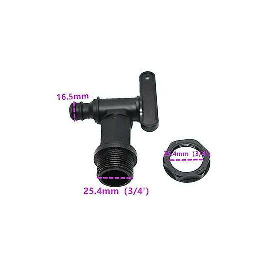 1000L Plastic Tank Faucet, Ibc Water Storage Box Adapter, Garden Hose Faucet Adapter, For Rainwater V1188-MS-227-1503