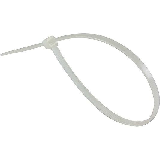 100 Pack Cable Ties, White/Natural, 370Mm X 4.8Mm, Premium Quality Plastic Cable Ties V1188-MS-227-1605