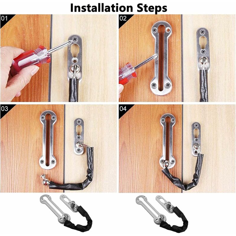 Security Lock Chains Door Anti-Theft Stainless Steel Chain Lock Guard Chain Door Latch Door Chain Security V1188-MS-227-1621