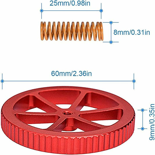 4 pcs Aluminum Upgrade Nuts Compatible With Ender 3/3 Pro/3 V2, 5/5 Plus/Pro, Cr 20 3D Printers Incl 4 pcs V1188-MS-227-1684