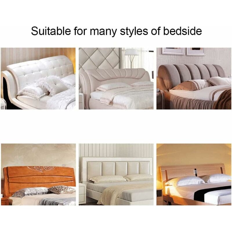 Stretch Headboard Cover For Queen And King Size Bed, Curved Dustproof Protector Slipcover For Bedroom Decor V1188-MS-227-1754