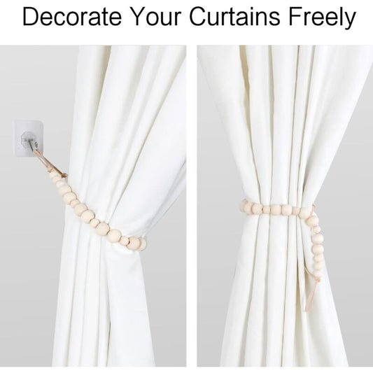 2 Pieces Bohemian Curtain Holdbacks, Curtain Tiebacks, Curtain Holdbacks - For Wall, Farmhouse, Window, V1188-MS-227-1781
