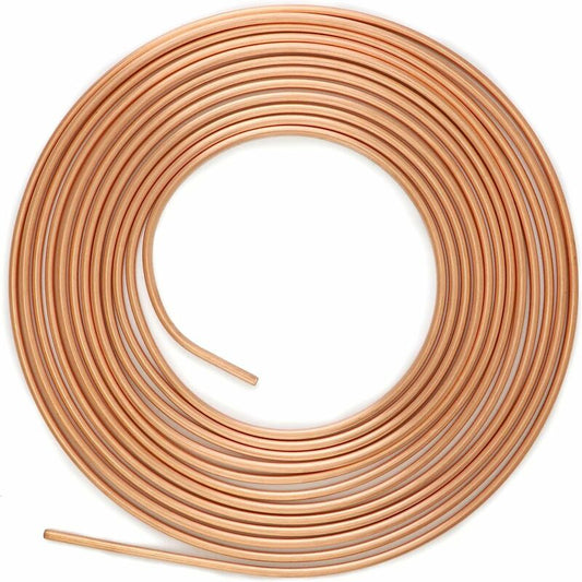 7.6M Brake Copper Hose, Brake Pipe Tube, Od 4.76Mm, Id 3.3Mm With 16 Nuts V1188-MS-227-1800