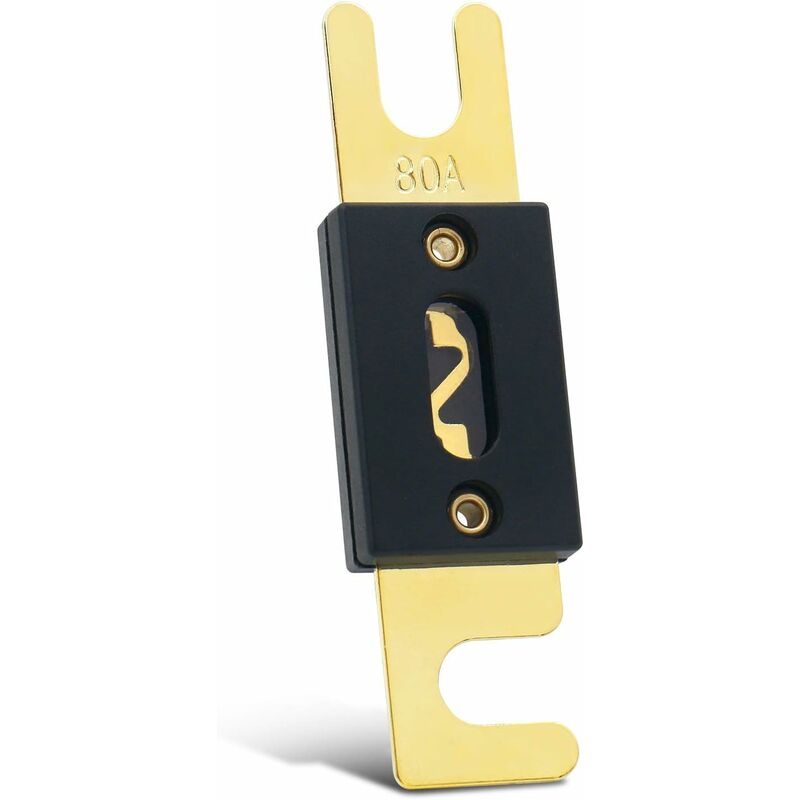 2 Pack Anl Fuse - 80A - For Car Audio System - Black And Gold V1188-MS-227-1886