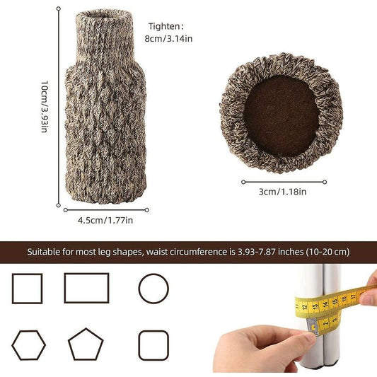 16 pcs Non-Slip Chair Leg Socks, Chair Leg Caps, Knitted Chair Leg Protectors For Floor Scratches And Reduce V1188-MS-227-1921