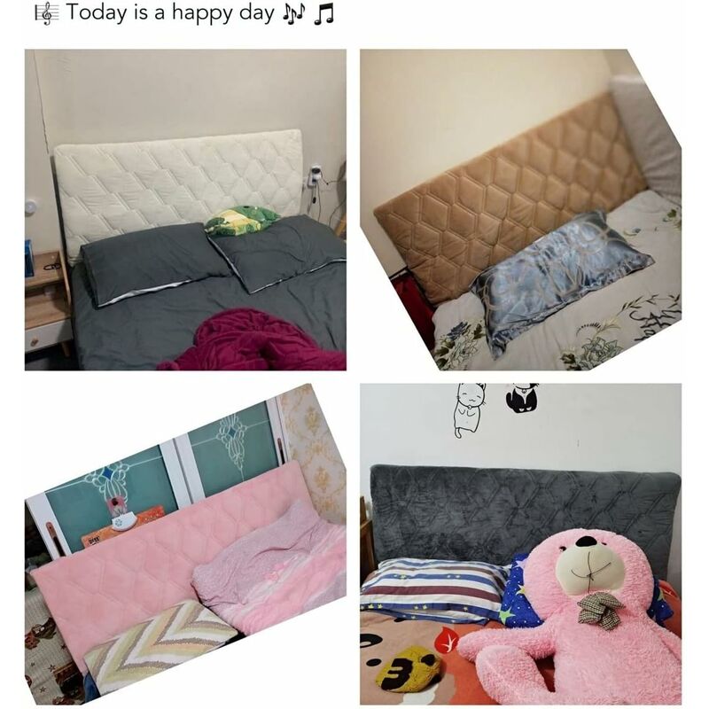 Headboard Cover 160, Headboard Cover Protector With Stretch Side, Dustproof Washable Headboard Cover (Color : V1188-MS-227-1947