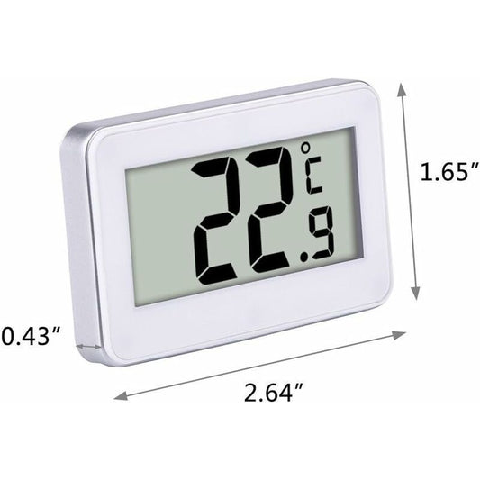 Refrigerator Digital Thermometer Freezer Digital Thermometer And Indoor Temperature Monitor, White V1188-MS-227-1954