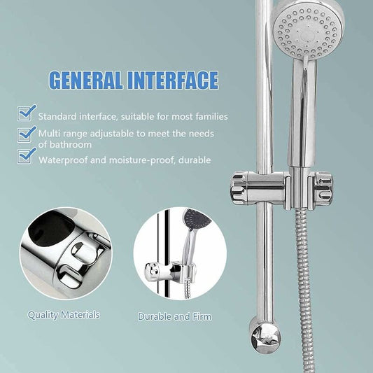 Replaceable Handheld Shower Holder, Shower Head Holder, Adjustable Bathroom Shower Clamp Fit 25Mm Shower Bar, V1188-MS-227-1971
