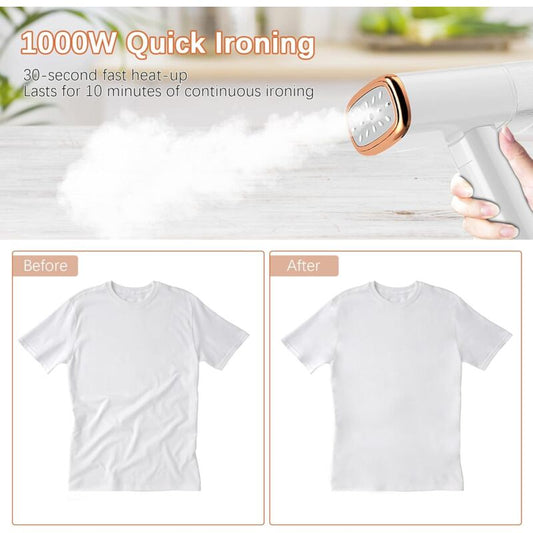 Garment Steamer, Mini Portable Iron, 30S Fast Heat-Up, 1000W, 120Ml, Travel Steamer With Brush And Measuring V1188-MS-227-2033