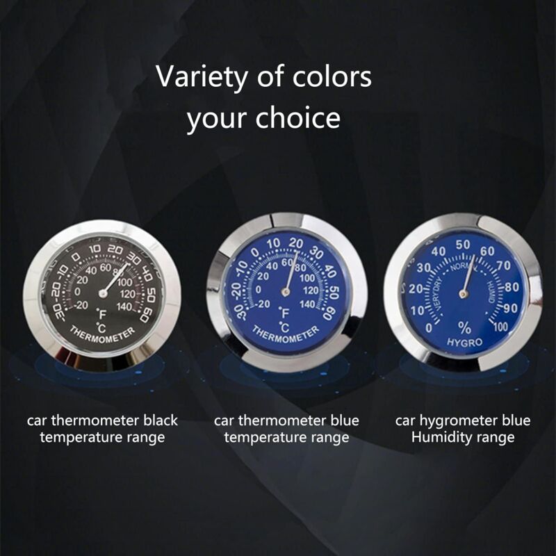Auto Car Vehicle Thermometer/Hygrometer Clock Mini Small Classic DAshboard Thermometer Car Cool Decoration V1188-MS-227-2064