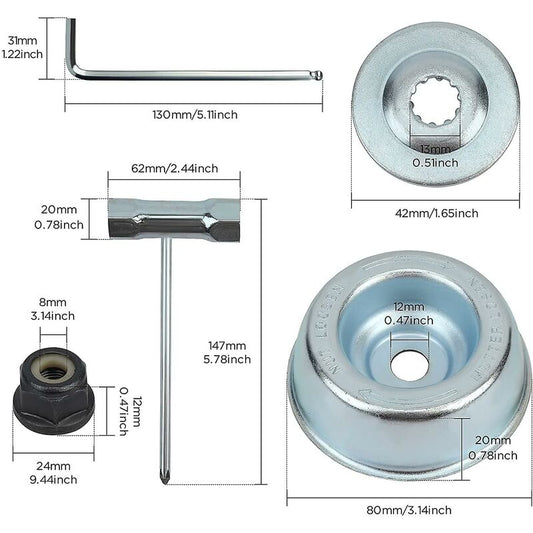 Universal Brushcutter Head Nut Kit, For Thermal Brushcutter, Stihl, Echo, Ryobi Head V1188-MS-227-2084
