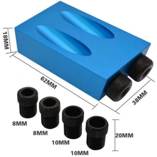 15 Degree Angle Drilling Kit For Wood With Guide Template Drill Bits And Holes 6/8/10Mm V1188-MS-227-2171