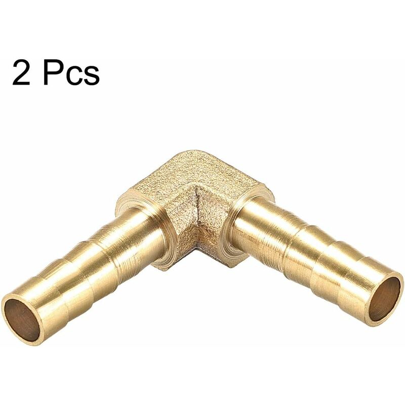 Map 2 pcs 6Mm Brass Barbed Hose Barb Fitting 90 Degree Elbow Tube Coupler V1188-MS-227-2173