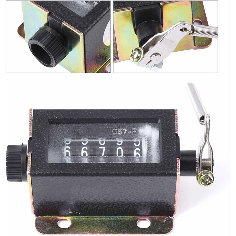 Digit Counter, Digit Display, D67-F 5 Digit Mechanical Reset Manual Stroke Tally Counter V1188-MS-227-2200