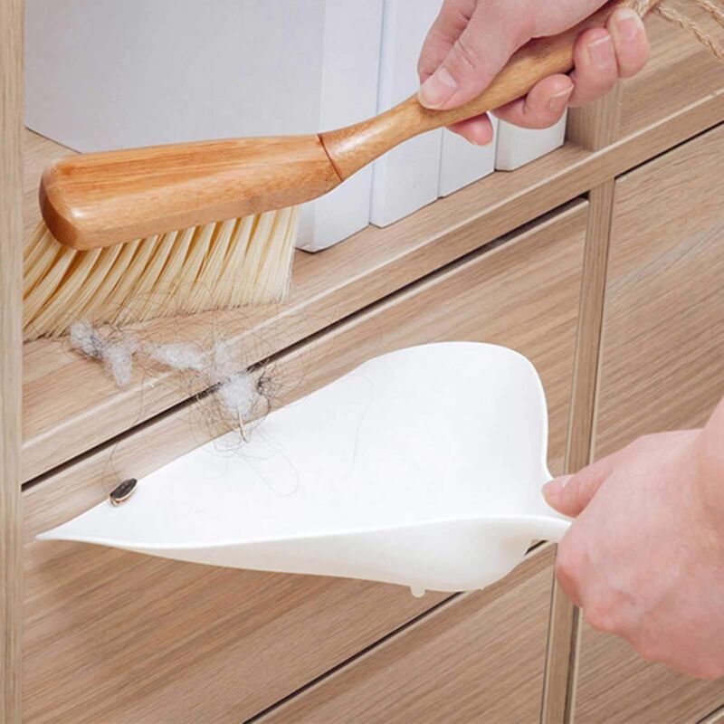 Mini Dustpan, 2 Pack Portable Wooden Dustpan And Brush, Small Multi-Function Broom For Sofas, Desk, Keyboards V1188-MS-227-2201