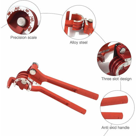 Tube Bender, 3 In 1 Tube Bender 6Mm/8Mm/10Mm Copper Tube Bender Copper Tube Cutter 180 degrees Heavy Duty V1188-MS-227-2321