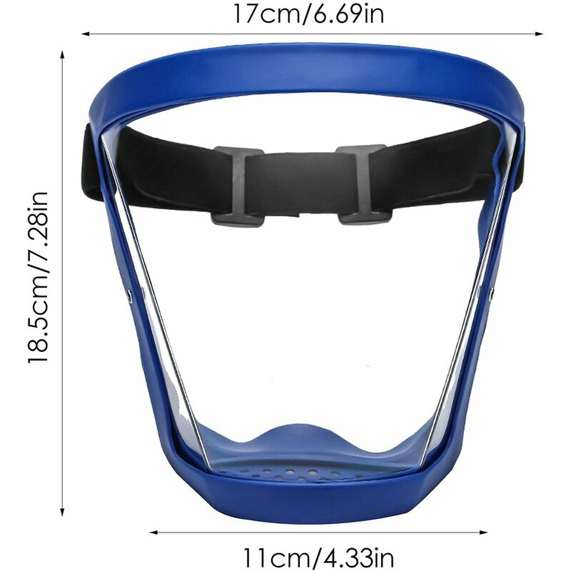 Face Shield, Transparent Protective Full Face Shield, Clear Face Shields, Eye Protection, Full Coverage V1188-MS-227-2327