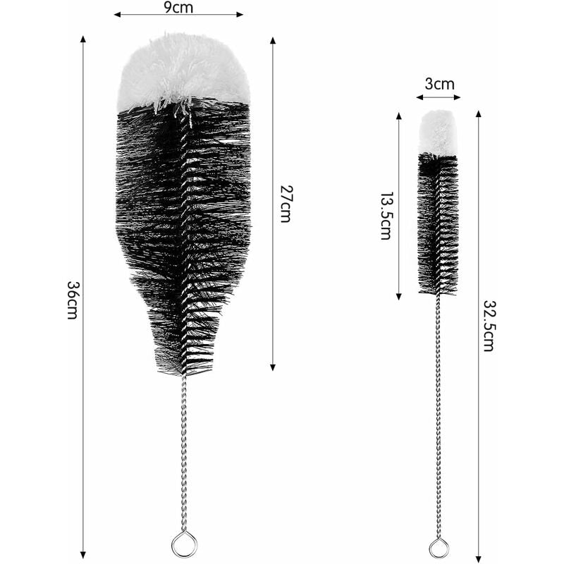 2 Pack Bottle Brush Cleaning Brushes Bottle Brush Advanced Cleaning For Glass Bottles Thermos Baby Bottles V1188-MS-227-2340