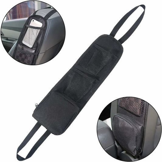 Seat Side Organizer, Storage Bag, Phone Holder, Mesh Pocket For All Front Passenger Car Seats For Cars, Trucks V1188-MS-227-2381