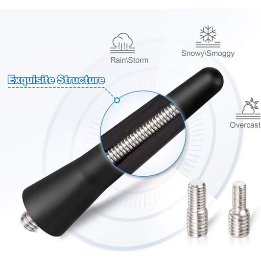 Autoparts Universal 65Mm Short Car Antenna Modified Carbon Fiber Style Black V1188-MS-227-2419