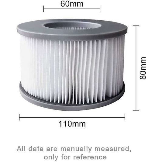 2 Pack Replacement Filters For Mspa - Cartridge Pump For Swimming Pools, Hot Tubs And Spas V1188-MS-227-2441