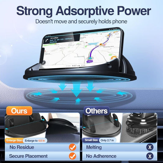 Car Phone Holder, Anti-Slip DAshboard Mount Cell Phone Holder Compatible For Other Smartphone (Black) V1188-MS-227-2474