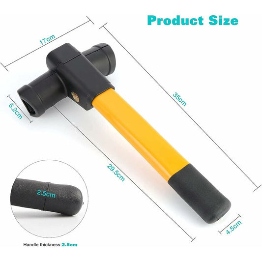 Retractable Car Steering Wheel Lock, Heavy Duty T-Bar Universal Steering Wheel Clamp With 2 Keys For Cars, V1188-MS-227-2482