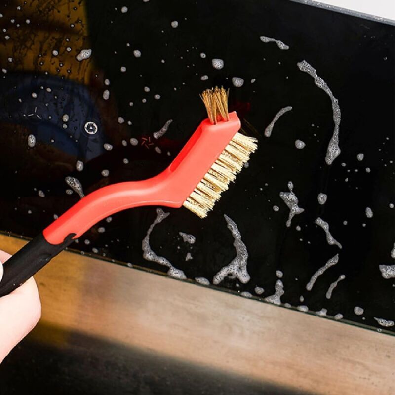 3 pcs Wire Brushes Stainless Steel Brass Carbon Nylon Scrub Brushes For Cleaning Welding Slag Stripping Rust V1188-MS-227-2617