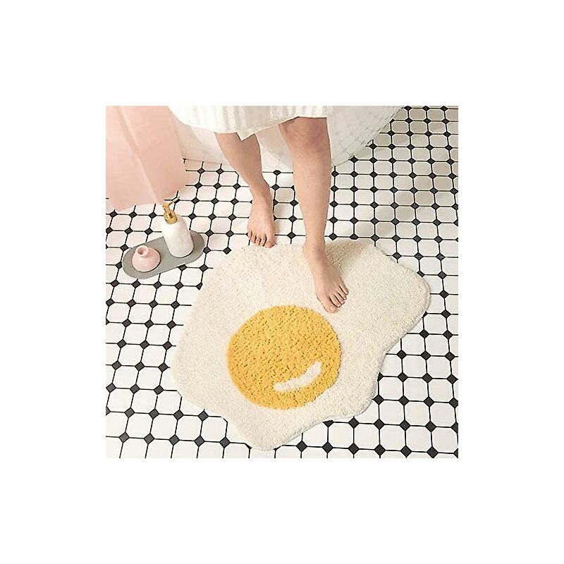 Funny Bathroom Rug Egg Pattern Entryway Kitchen Bedroom Carpet Chic Doormat, 70 X 58 Cm V1188-MS-227-2652