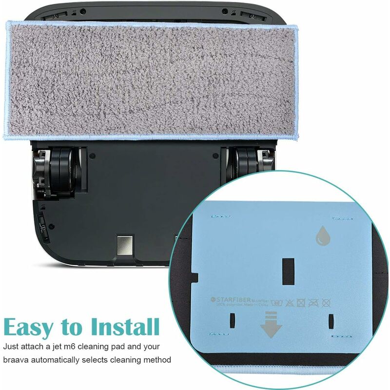 4 Pack Reusable Washable Mop Pads For Braava Jet M6134 V1188-MS-227-2721