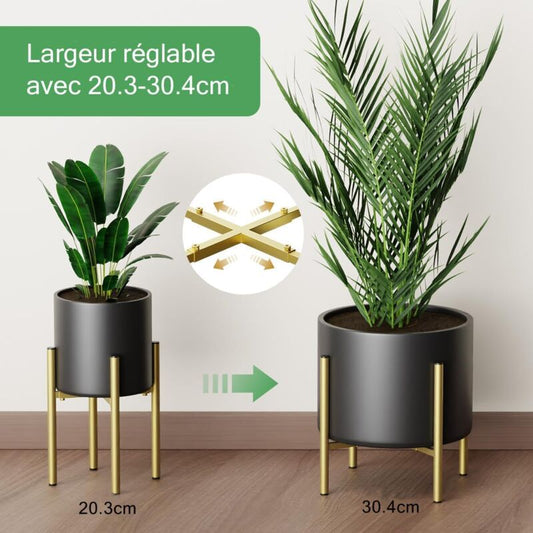 Plant Stand, Simple Style Metal Plant Shelf, Indoor And Outdoor Flower Pot Holder Adjustable Width For V1188-MS-227-2768