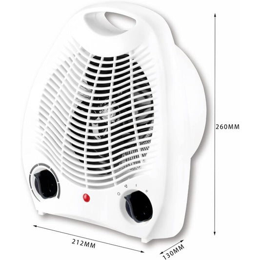 Electric Fan Heater, Electric Stove, 1000W / 2000W, Hot Air Thermo Convector 2 Powers Intuitive Button, V1188-MS-227-2810