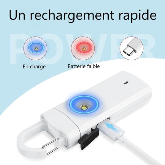 Personal Alarm - Powerful 130dB Sound and Flashing Light - Personal Security Alarm - Self-Defense Keychain - V1188-MS-313-0074