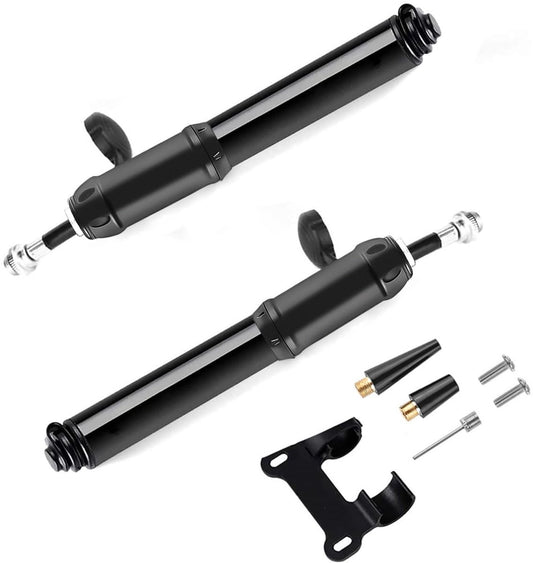 Hand Pump - Bicycle Pump - Mini Portable Bicycle Pump in Aluminum Alloy - ABS Flexible Hose - Lightweight - V1188-MS-313-0146