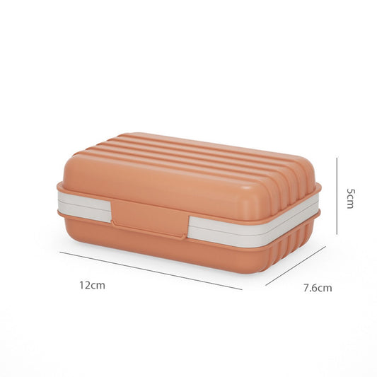 Set of 2 soap dishes with lids, portable soap holder, baby bathroom accessories, travel toiletries, for V1188-MS-313-0164