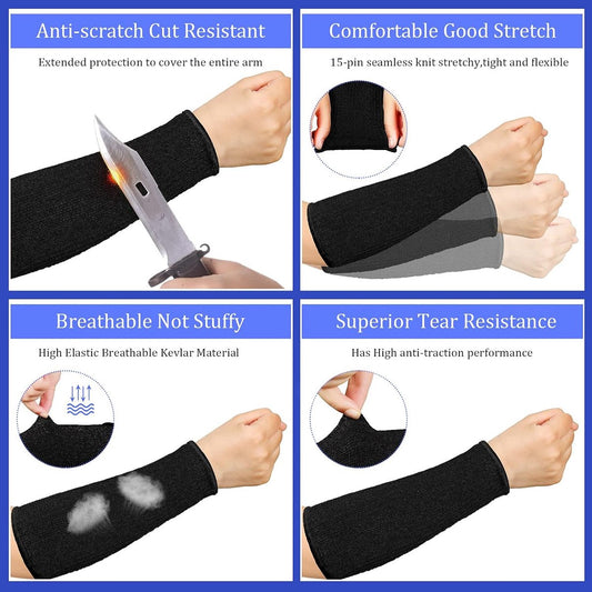 3 pairs of arm protectors for thin skin and bruises, cut-resistant forearm sleeves, level 5 burn protection V1188-MS-313-0171