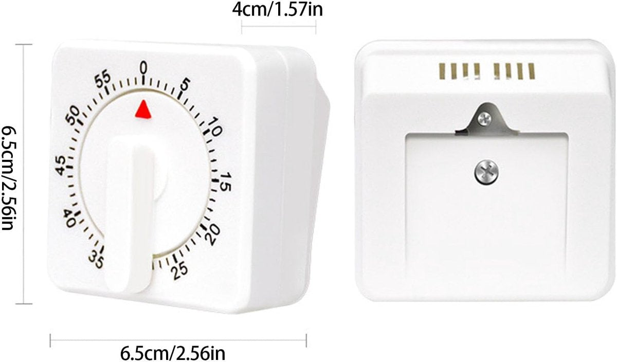 Kitchen Timer - Analog Kitchen Timer - Mechanical Kitchen Timer - 60 Minutes - Kitchen Gadget - Timer - V1188-MS-313-0287