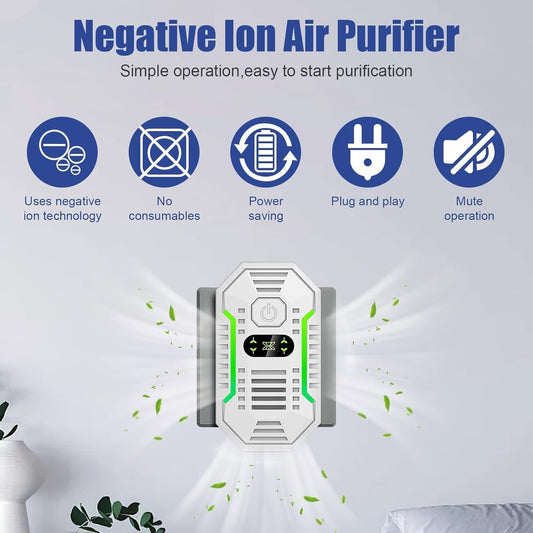Air purifier - Plug-in negative ion air purifier - Home air purifier - Deodorizer - Ionizer - For pets, V1188-MS-313-0350