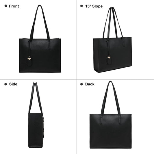 Handbags, large women's shopping bags, fashion, school, work, casual bags with zipper, A-black, western style V1188-MS-313-0379