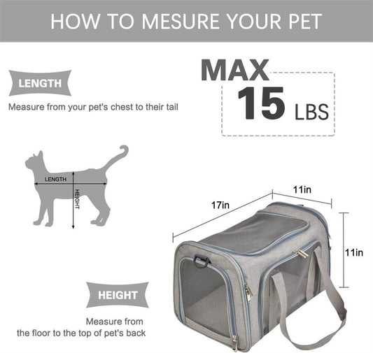 Bicycle panniers - Dog carrier bag for airplanes - Carrier bag for small dogs - Size L - Cat basket, dog V1188-MS-313-0397