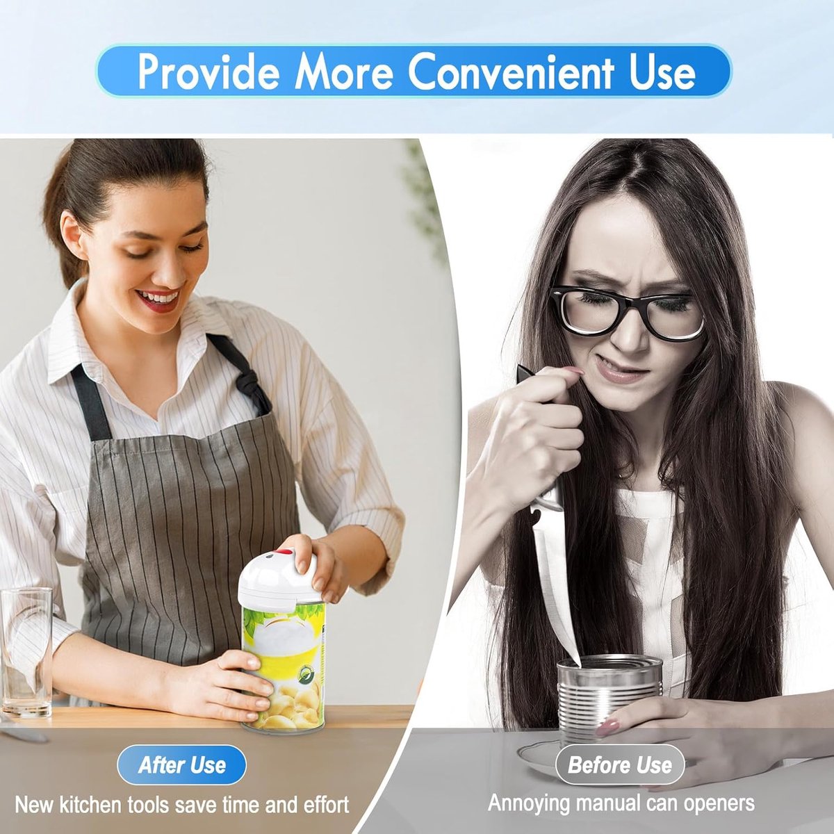 Automatic electric can opener with touch control for all can sizes (red) V1188-MS-313-0445
