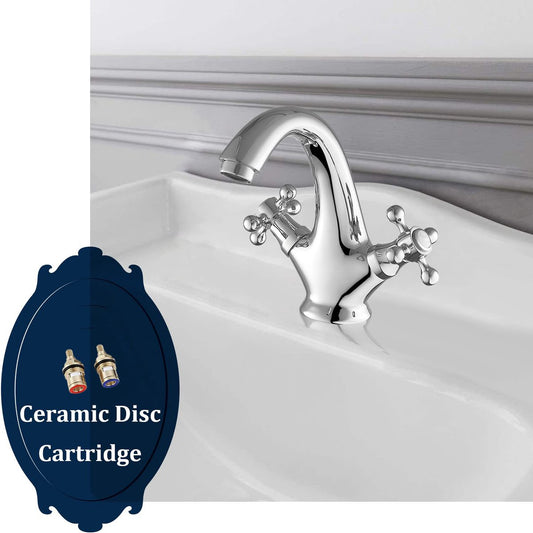Faucets - Vintage Bathroom Faucets - Basin Faucets - Suitable for vintage bathroom basin faucets, Double V1188-MS-313-0484
