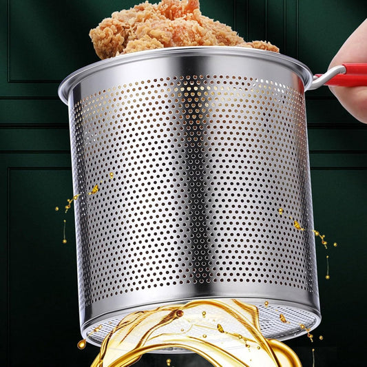 Frying pan - Frying pans - Frying pan set - Stainless steel frying pan with strainer - Portable stainless V1188-MS-313-0531