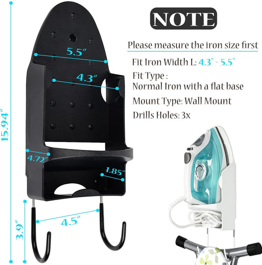 Ironing board and iron holder - Wall-mounted iron - Suspension system for your ironing board AND iron - V1188-MS-313-0536