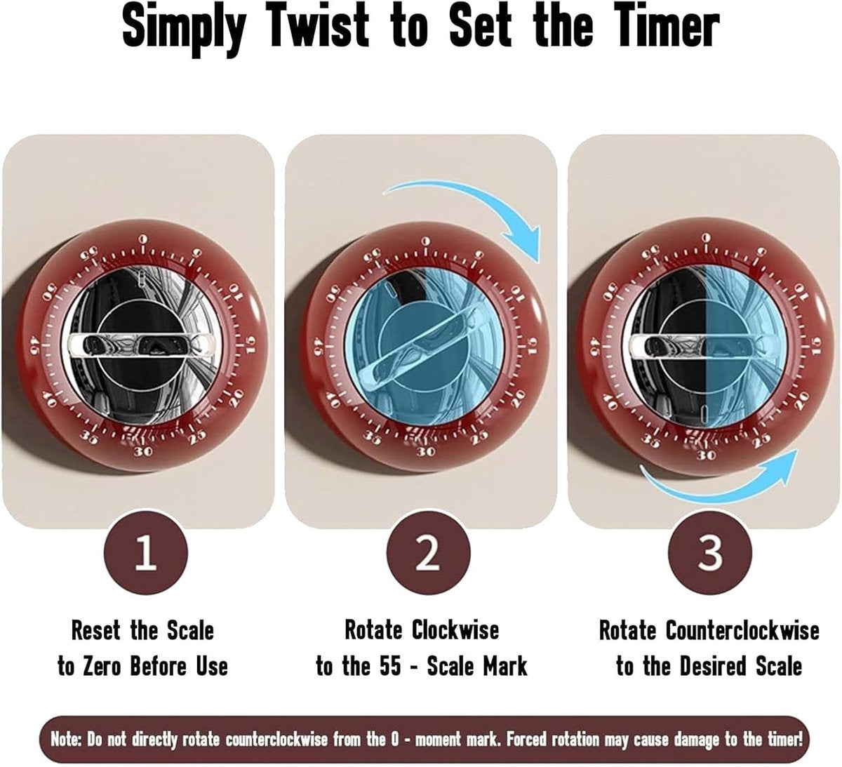 Educational Clock - High-Quality Educational Clock for Children - Kids Timer - Countdown Timer - Leather V1188-MS-313-0550