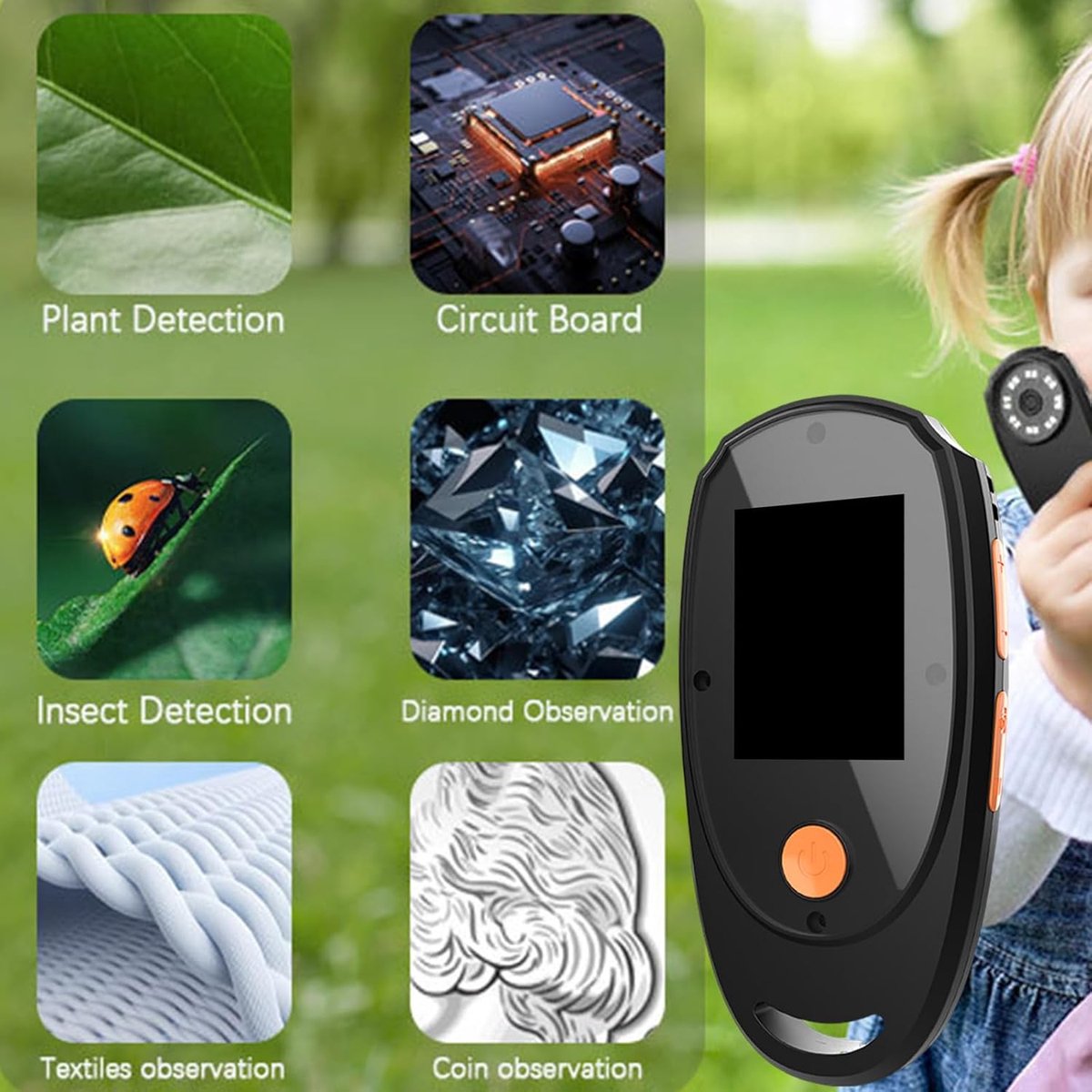 Microscope - Children's Microscope - Portable Digital Microscope for Children and Adults - 5.1 cm Color V1188-MS-313-0597