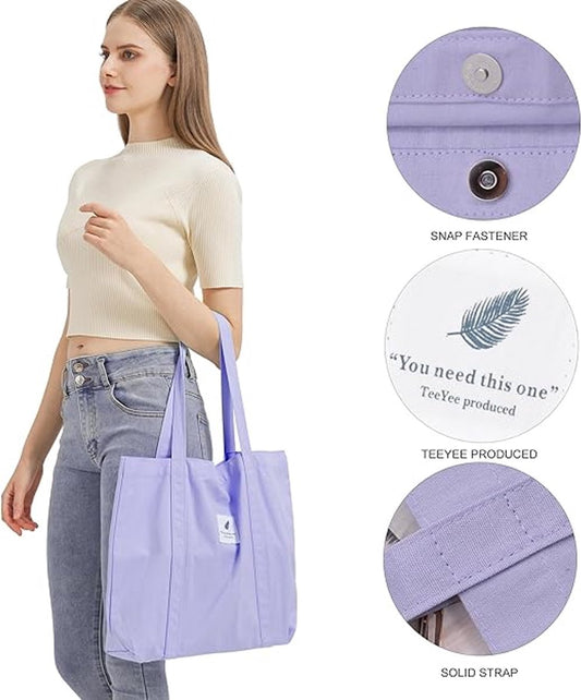 Handbags, shopping bags, women's fabric bags, tote bags, plain shoulder bags, lightweight and large capacity V1188-MS-313-0598