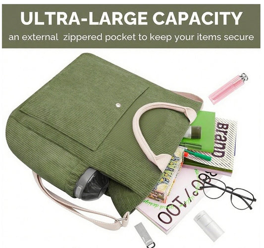 Tote bags, shopping bags, large corduroy bags, rope bags, fabric bags with adjustable shoulder strap for V1188-MS-313-0607
