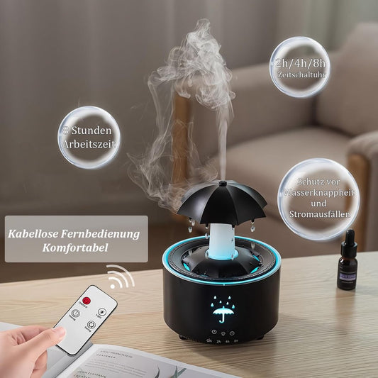 Aromatherapy Humidifier - Umbrella Humidifier - 300ml Rotating Humidifier for Bedroom with Remote Control and V1188-MS-313-0619